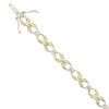 9ct Yellow And White Gold 0.15ct Brilliant Cut Diamond Infinity Link Bracelet 7"