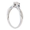 9ct White Gold 0.06ct Diamond Solitaire Twist Ring
