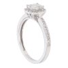 18ct White Gold 0.40ct Brilliant And Pie Cut Diamond Cluster Ring