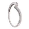 9ct White Gold 0.15ct Brilliant Cut Diamond Wishbone Ring