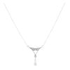 9ct White Gold Cubic Zirconia Pendant and Chain 16"