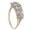 9ct Yellow Gold Two Row Cubic Zirconia Fancy Ring