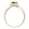 9ct Yellow Gold Octagon Emerald and Diamond Cluster Ring