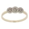 9ct Yellow Gold 0.25ct Brilliant Cut White And Brown Diamond Cluster Ring