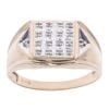 9ct Yellow and White Gold 0.15ct Diamond Signet Ring
