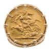 9ct Yellow Gold 1966 Elizabeth II Full Sovereign Coin Ring