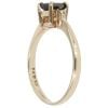 9ct Yellow Gold 0.92ct Black And White Princess Cut Diamond Solitaire Ring