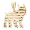 9ct Yellow Gold Cubic Zirconia French Bulldog Pendant