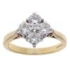 18ct Yellow Gold 1.00ct Brilliant Cut Diamond Cluster Ring