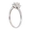 18ct White Gold 0.50ct Princess And Brilliant Cut Diamond Cluster Ring
