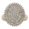 9ct Yellow Gold 1.00ct Brilliant Cut Diamond Cluster Ring