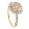 18ct Yellow Gold Diamond Cluster Ring by Anya Belle