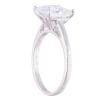14ct White Gold Square Cubic Zirconia Single Stone Ring