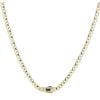 14ct Yellow Gold Monaco Patterned Curb Flex Lock Chain 18"