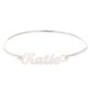 Silver Personalised Script Nameplate Bangle
