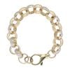 9ct Yellow Gold Cubic Zirconia Belcher Bracelet 8.5"