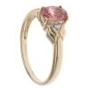 9ct Yellow Gold Pink Tourmaline And Cubic Zirconia Dress Ring