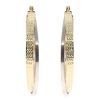 14ct Yellow And White Gold Duo Patterned Hoop Earrings