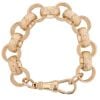9ct Yellow Gold Patterned and Plain Belcher Bracelet 9"