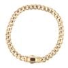 14ct Yellow Gold Monaco Classic Plain Lock Bracelet 7.5"