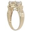 9ct Yellow Gold Cubic Zirconia Solitaire Twist Ring