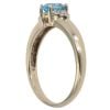 9ct Yellow Gold 0.05ct Diamond and Blue Topaz Dress Ring