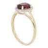 9ct Yellow Gold 0.01ct Diamond And Garnet Cluster Ring