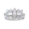 9ct White Gold Cubic Zirconia Cluster Ring
