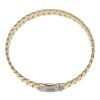 14ct Yellow Gold Monaco Classic Cubic Zirconia Pave Lock Bangle