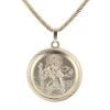 9ct Yellow Gold St Christopher Pendant and Snake Chain 18"