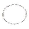 9ct White Gold Twist Hinged Bangle