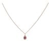 9ct Yellow And Rose Gold Ruby Pendant And Chain 16"