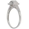 9ct White Gold 0.53ct Baguette And Brilliant Cut Diamond Cluster Ring
