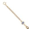Children's 14ct Yellow Gold Blue Eye ID Bracelet 6"