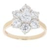 9ct Yellow Gold Cubic Zirconia Cluster Ring