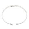 18ct White Gold 0.70ct Brilliant And Baguette Cut Diamond Torque Bangle