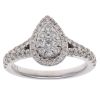 18ct White Gold 0.70ct Brilliant Cut Diamond Cluster Ring