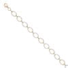 9ct Yellow Gold Cubic Zirconia Circle Bracelet 7.5"