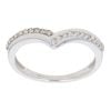 9ct White Gold 0.15ct Diamond Wishbone Ring