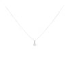 18ct White Gold 0.65ct Diamond Solitaire Pendant and Chain 18"