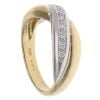 18ct Yellow And White Gold 0.10ct Brilliant Cut Diamond Crossover Ring