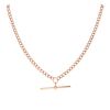 9ct Rose Gold Albert T-bar Chain 18"
