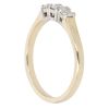 9ct Yellow Gold Cubic Zirconia Three Stone Ring