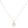 18ct Yellow Gold 0.30ct Brilliant Cut Diamond And Opal Cluster Pendant And Chain 16"