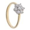 18ct Yellow Gold 0.50ct Diamond Daisy Cluster Ring