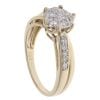 9ct Yellow Gold 0.50ct Brilliant Cut Diamond Cluster Ring
