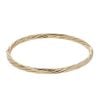 9ct Yellow Gold Hinged Twist Bangle