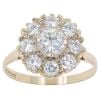 9ct Yellow Gold Cubic Zirconia Fancy Cluster Ring