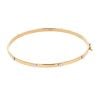 9ct Yellow and White Plain Screw Bangle