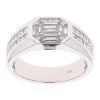 18ct White Gold 1.87ct Pie And Princess Cut Two Row Diamond Ring